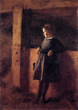 Копия картины "girl in barn" художника "джонсон истмен"