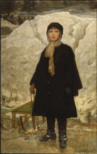 Репродукция картины "portrait of a child" художника "джонсон истмен"