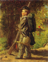 Копия картины "the little soldier" художника "джонсон истмен"