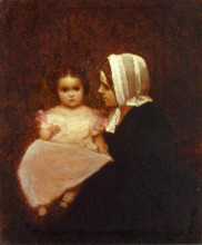 Копия картины "mother and child" художника "джонсон истмен"