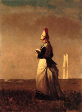 Копия картины "woman reading" художника "джонсон истмен"