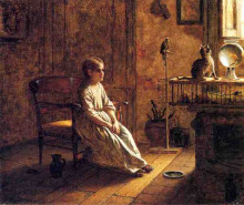 Копия картины "a child&#39;s menagerie" художника "джонсон истмен"