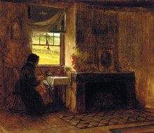 Репродукция картины "interior of a farm house in maine" художника "джонсон истмен"