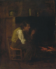 Копия картины "maine interior - man with pipe" художника "джонсон истмен"