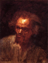 Репродукция картины "head of a black man" художника "джонсон истмен"