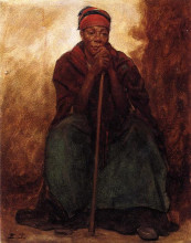 Репродукция картины "dinah, portrait of a negress" художника "джонсон истмен"
