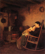 Копия картины "mother and child" художника "джонсон истмен"