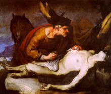 Картина "the good samaritan" художника "джордано лука"