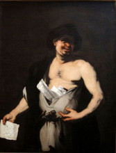 Картина "democritus" художника "джордано лука"