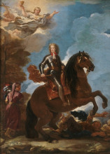 Картина "charles ii, king of spain, on horseback" художника "джордано лука"