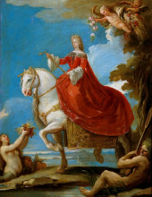 Копия картины "portrait of maria anna of neuburg" художника "джордано лука"