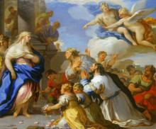 Картина "psyche honoured by the people" художника "джордано лука"
