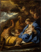 Копия картины "the flight into egypt" художника "джордано лука"