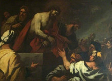 Репродукция картины "christ led to calvary" художника "джордано лука"