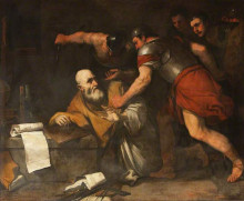 Копия картины "the death of archimedes" художника "джордано лука"