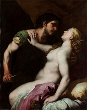Картина "tarquin and lucrece" художника "джордано лука"