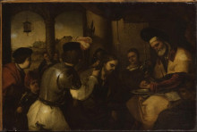 Копия картины "christ before pilate" художника "джордано лука"