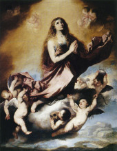 Репродукция картины "the ecstasy of saint mary magdalen" художника "джордано лука"