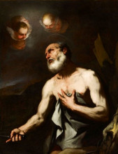 Репродукция картины "martyrdom of saint bartolomeo" художника "джордано лука"