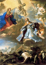 Копия картины "san gennaro freed naples from the plague" художника "джордано лука"