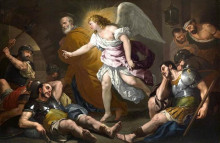 Копия картины "the liberation of saint peter" художника "джордано лука"