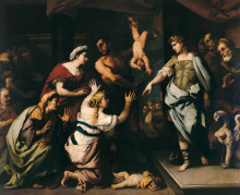 Репродукция картины "the judgement of solomon" художника "джордано лука"