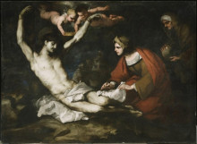 Репродукция картины "saint sebastian cured by irene" художника "джордано лука"
