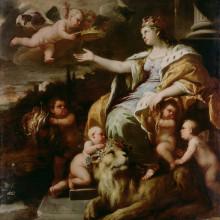 Копия картины "allegory of magnanimity" художника "джордано лука"