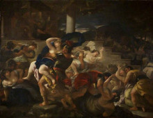 Картина "the rape of the sabine women" художника "джордано лука"