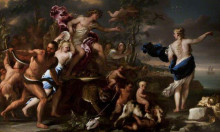 Картина "the triumph of bacchus and ariadne" художника "джордано лука"