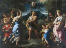 Репродукция картины "the triumph of david" художника "джордано лука"