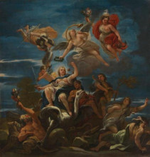 Репродукция картины "allegory of justice" художника "джордано лука"