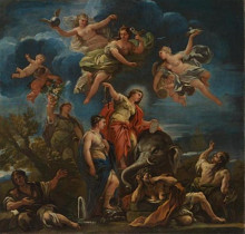 Репродукция картины "allegory of temperance" художника "джордано лука"