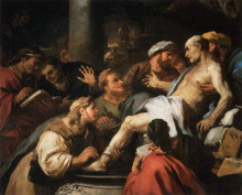 Репродукция картины "the death of seneca" художника "джордано лука"