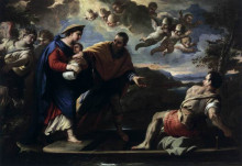 Репродукция картины "flight into egypt" художника "джордано лука"