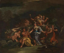 Копия картины "minerva as protectress of the arts and sciences" художника "джордано лука"