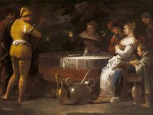 Картина "the parable of the prodigal son. riotous living" художника "джордано лука"