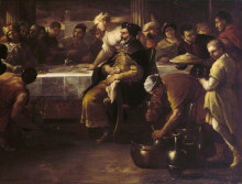 Картина "the parable of the prodigal son. the fatted calf" художника "джордано лука"