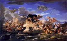 Репродукция картины "mythological scene with the rape of proserpine" художника "джордано лука"