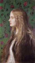 Копия картины "edith villiers, later countess of lytton" художника "джордж фредерик уоттс"