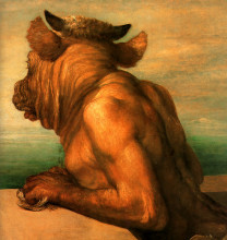 Картина "minotaur" художника "джордж фредерик уоттс"