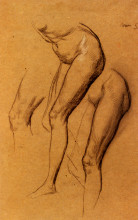 Репродукция картины "nude studies of long mary" художника "джордж фредерик уоттс"