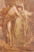 Копия картины "orpheus and eurydice" художника "джордж фредерик уоттс"