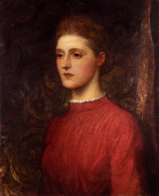 Копия картины "portrait of a lady" художника "джордж фредерик уоттс"