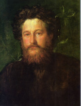 Картина "portrait of william morris" художника "джордж фредерик уоттс"