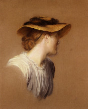 Копия картины "portrait of the artist&#39;s wife mary" художника "джордж фредерик уоттс"