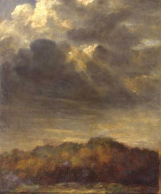 Копия картины "study of clouds" художника "джордж фредерик уоттс"