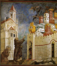 Копия картины "exorcism of the demons at arezzo" художника "джотто"