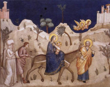 Копия картины "flight into egypt" художника "джотто"