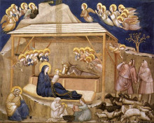 Репродукция картины "nativity" художника "джотто"